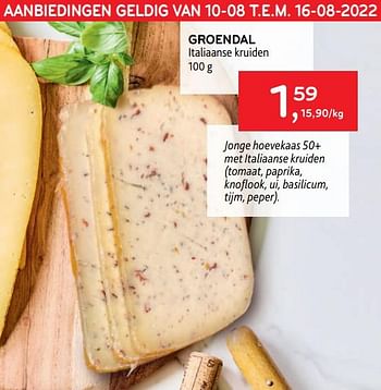 Promotions Groendal - Produit maison - Alvo - Valide de 10/08/2022 à 16/08/2022 chez Alvo