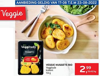 Promoties Veggie nuggets bio veggitude - Veggitude - Geldig van 17/08/2022 tot 23/08/2022 bij Alvo
