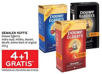 Promotions Gemalen koffie douwe egberts 4+1 gratis - Douwe Egberts - Valide de 10/08/2022 à 23/08/2022 chez Alvo