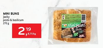 Promoties Mini buns jacky - Jacky - Geldig van 10/08/2022 tot 23/08/2022 bij Alvo