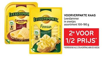 Promoties Voorverpakte kaas leerdammer 2e voor 1-2 prijs - Leerdammer - Geldig van 10/08/2022 tot 23/08/2022 bij Alvo