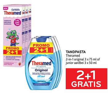 Promoties Tandpasta theramed 2+1 gratis - Theramed - Geldig van 10/08/2022 tot 23/08/2022 bij Alvo