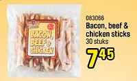 Bacon, beef + chicken sticks-Huismerk - Happyland