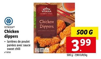 Promotions Chicken dippers - Vitasia - Valide de 08/08/2022 à 13/08/2022 chez Lidl