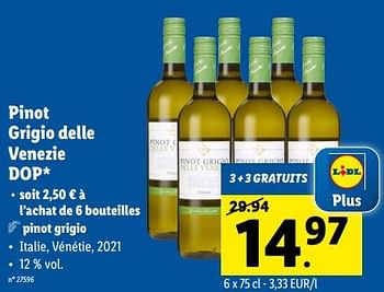 Promoties Pinot grigio delle venezie dop - Witte wijnen - Geldig van 08/08/2022 tot 13/08/2022 bij Lidl