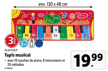 Promotions Tapis musical - Playtive Junior - Valide de 08/08/2022 à 13/08/2022 chez Lidl