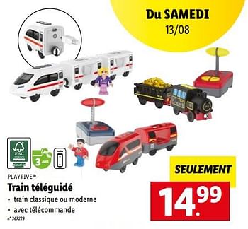 Promotions Train téléguidé - Playtive Junior - Valide de 08/08/2022 à 13/08/2022 chez Lidl