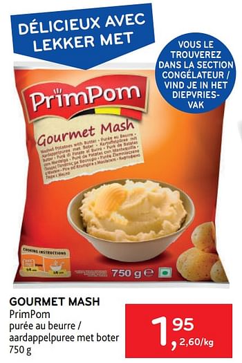 Promotions Gourmet mash primpom - PrimPom - Valide de 10/08/2022 à 23/08/2022 chez Alvo
