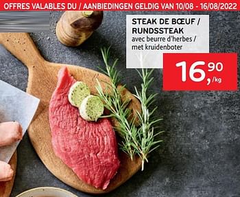 Promoties Steak de boeuf - Huismerk - Alvo - Geldig van 10/08/2022 tot 16/08/2022 bij Alvo