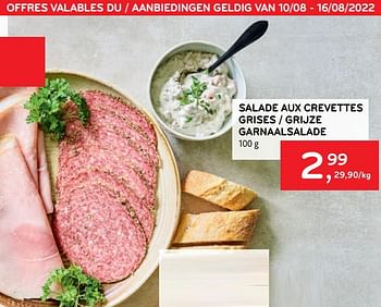 Promoties Salade aux crevettes grises - Huismerk - Alvo - Geldig van 10/08/2022 tot 16/08/2022 bij Alvo