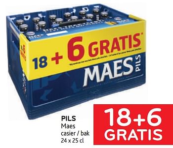 Promoties Pils maes 18+6 gratis - Maes - Geldig van 10/08/2022 tot 23/08/2022 bij Alvo