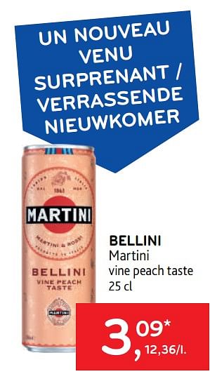 Promotions Bellini martini - Martini - Valide de 10/08/2022 à 23/08/2022 chez Alvo