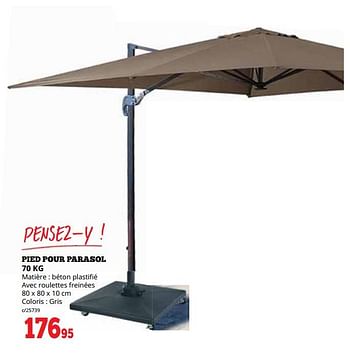 Promotions Pied pour parasol - Produit maison - Dema - Valide de 01/08/2022 à 14/08/2022 chez Dema