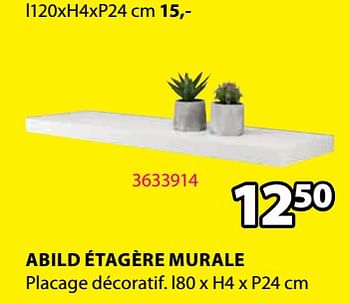Promotions Abild étagère murale - Produit Maison - Jysk - Valide de 01/08/2022 à 14/08/2022 chez Jysk