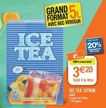 Promotions Ice tea citron kult - Kult - Valide de 19/07/2022 à 14/08/2022 chez Migros