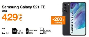 Promoties Samsung galaxy s21 fe - Samsung - Geldig van 01/08/2022 tot 15/08/2022 bij Orange