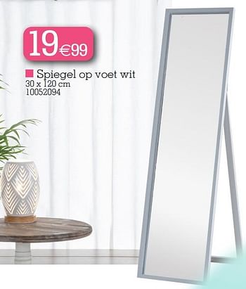 Promoties Spiegel op voet wit - Huismerk - Yess - Geldig van 01/08/2022 tot 15/08/2022 bij yess!
