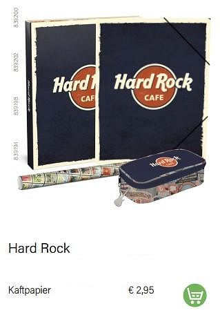 Promoties Hard rock kaftpapier - Hard Rock - Geldig van 01/08/2022 tot 31/08/2022 bij Multi Bazar