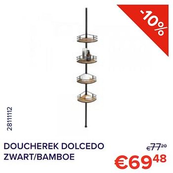 Promoties Doucherek dolcedo zwart-bamboe - Wenko - Geldig van 01/08/2022 tot 31/08/2022 bij Euro Shop