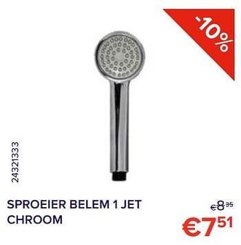 Promoties Sproeier belem 1 jet chroom - Huismerk - Euroshop - Geldig van 01/08/2022 tot 31/08/2022 bij Euro Shop