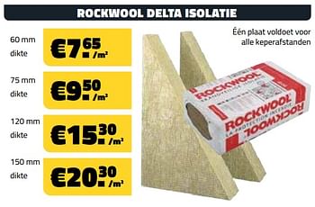Promotions Rockwool delta isolatie - Rockwool - Valide de 03/08/2022 à 31/08/2022 chez Bouwcenter Frans Vlaeminck
