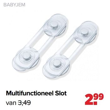 Promoties Babyjem multifunctioneel slot - BabyJem - Geldig van 01/08/2022 tot 27/08/2022 bij Baby-Dump