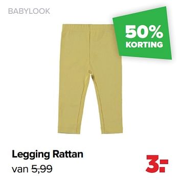 Promoties Babylook legging rattan - Baby look - Geldig van 01/08/2022 tot 27/08/2022 bij Baby-Dump