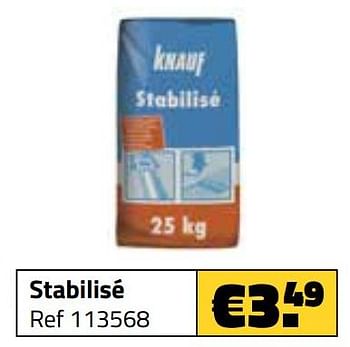 Promoties Stabilisé - Knauf - Geldig van 03/08/2022 tot 31/08/2022 bij Bouwcenter Frans Vlaeminck