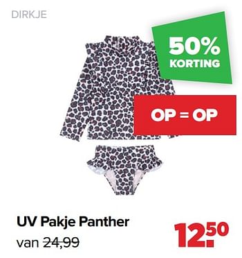 Promoties Dirkje uv pakje panther - Dirkje Babywear - Geldig van 01/08/2022 tot 27/08/2022 bij Baby-Dump