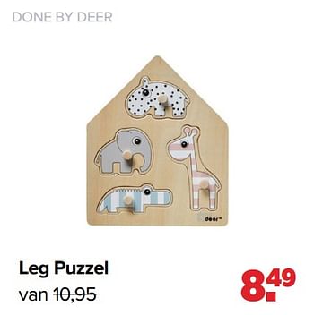 Promoties Done by deer leg puzzel - Done by Deer - Geldig van 01/08/2022 tot 27/08/2022 bij Baby-Dump