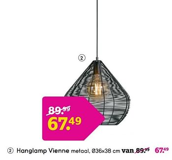 Promoties Hanglamp vienne - Huismerk - Leen Bakker - Geldig van 01/08/2022 tot 28/08/2022 bij Leen Bakker