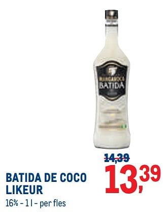 Promoties Batida de coco likeur - Batida de Coco - Geldig van 01/08/2022 tot 31/08/2022 bij Metro
