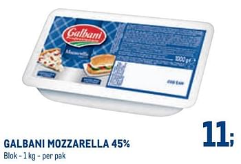 Promoties Galbani mozzarella 45% - Galbani - Geldig van 01/08/2022 tot 31/08/2022 bij Metro