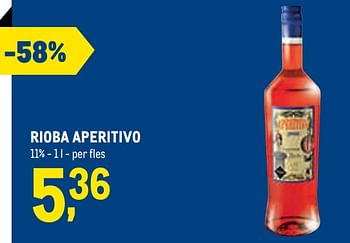 Promotions Rioba aperitivo - Rioba - Valide de 01/08/2022 à 31/08/2022 chez Metro