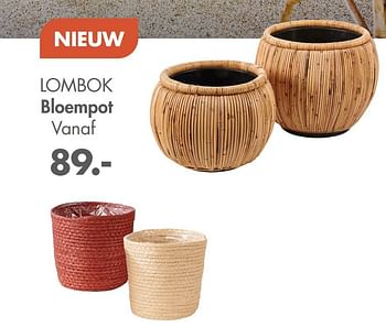 Promotions Lombok bloempot - Produit maison - Casa - Valide de 01/08/2022 à 11/09/2022 chez Casa