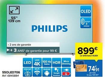 Promotions Philips 55oled706 - Philips - Valide de 03/08/2022 à 16/08/2022 chez Carrefour