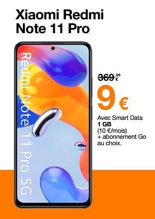 Promoties Xiaomi redmi note 11 pro - Xiaomi - Geldig van 01/08/2022 tot 15/08/2022 bij Orange