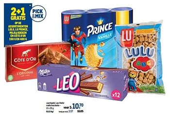 Promoties Leo wafer melkchocolade - Milka - Geldig van 10/08/2022 tot 23/08/2022 bij Makro
