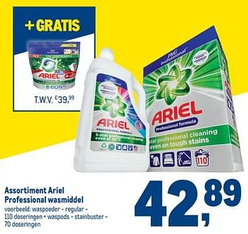 Promoties Ariel professional wasmiddel - Ariel - Geldig van 10/08/2022 tot 23/08/2022 bij Makro