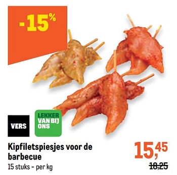 Promoties Kipfiletspiesjes voor de barbecue - Huismerk - Makro - Geldig van 10/08/2022 tot 23/08/2022 bij Makro