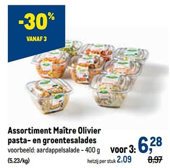 Promoties Maître olivier aardappelsalade - Maitre Olivier - Geldig van 10/08/2022 tot 23/08/2022 bij Makro