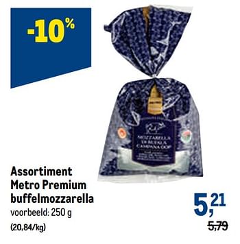 Promotions Metro premium buffelmozzarella - Produit maison - Makro - Valide de 10/08/2022 à 23/08/2022 chez Makro