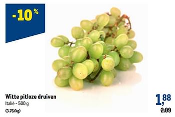 Promoties Witte pitloze druiven - Huismerk - Makro - Geldig van 10/08/2022 tot 23/08/2022 bij Makro