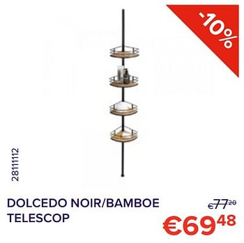 Promotions Dolcedo noir-bamboe telescop - Wenko - Valide de 01/08/2022 à 31/08/2022 chez Euro Shop