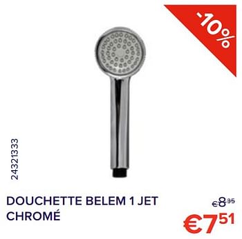 Promotions Douchette belem 1 jet chromé - Produit Maison - Euroshop - Valide de 01/08/2022 à 31/08/2022 chez Euro Shop