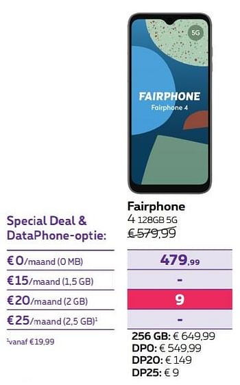 Promoties Fairphone 4 128gb 5g - Fairphone - Geldig van 01/08/2022 tot 31/08/2022 bij Proximus