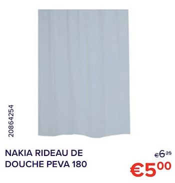 Promotions Nakia rideau de douche - Allibert - Valide de 01/08/2022 à 31/08/2022 chez Euro Shop