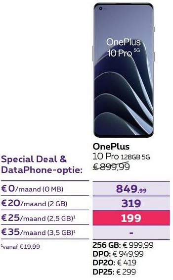 Promoties Oneplus 10 pro 128gb 5g - OnePlus - Geldig van 01/08/2022 tot 31/08/2022 bij Proximus