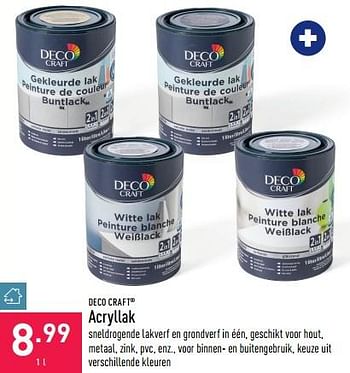 Promoties Acryllak - Deco Craft - Geldig van 13/08/2022 tot 19/08/2022 bij Aldi
