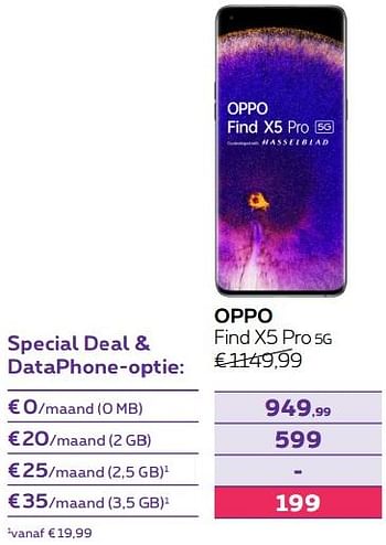Promoties Oppo find x5 pro 5g - Oppo - Geldig van 01/08/2022 tot 31/08/2022 bij Proximus